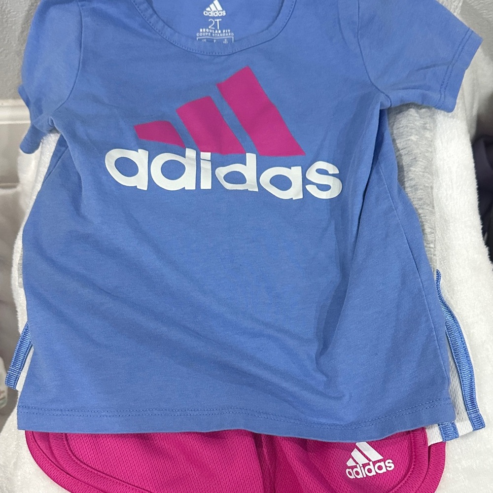 Adidas Tees and Shorts Set 2T